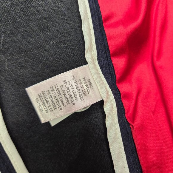 Banana Republic Italian Wool Blend Rowing Blazer Navy White 10 - Picture 5 of 5